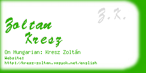 zoltan kresz business card